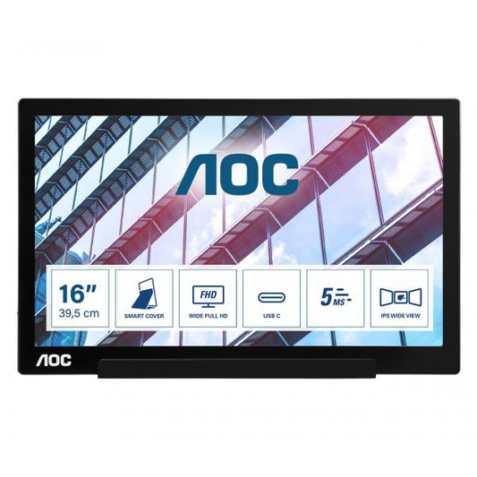 AOC MONITOR PORTATILE 15,6 LED IPS 16:9 FHD, USB-C [I1601P]