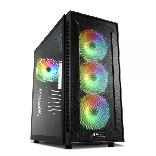 SHARKOON CASE ATX TG6M RGB 2XUSB 2.0, 2XUSB 3.0, VETRO TEMPERATO, 4X 120 ARGB, ARGB CONTROLLER [TG6M RGB]