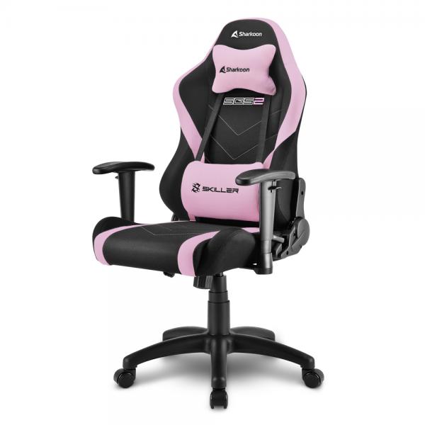 SHARKOON SKILLER SGS2 JUNIOR KIDS GAMING CHAIR IN FABRIC, ADJUSTABLE ARMRESTS AND BACKREST, FRAME [SGS2 JR BK/PK] 