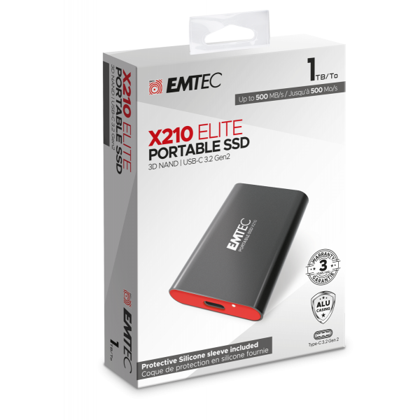 Emtec X210 Elite 1000 GB Nero [ECSSD1TX210]