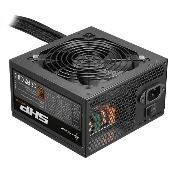 FUENTE DE ALIMENTACIÓN SHARKOON 700WATT 80PLUS BRONCE, COMPATIBLE CON RYZEN, VENTILADOR DE BAJO RUIDO DE 120MM [SHP-BRONZE-700W]