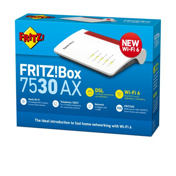 AVM FRITZ!Box 7530AX, Modem Router Wireless e centralino telefonico DECT integrato 20002944 [20002944]