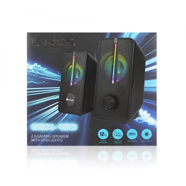 NGS ALTOPARLANTI SPEAKER SET 12W, ILLUMINAZIONE RGB [GSX-150]