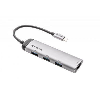 Hub multipuerto USB-C Verbatim Cuatro puertos USB 3.2 Gen 1 [49147]