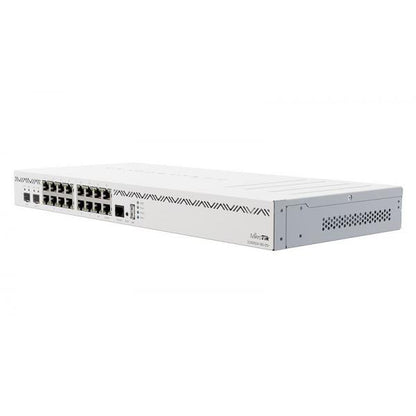 MikroTik Router with 16x Ethernet ports. two 10G SFP+cages. full-size USB and RJ-45 console port on the front panel. CCR2004-16G-2S+ [CCR2004-16G-2S+]