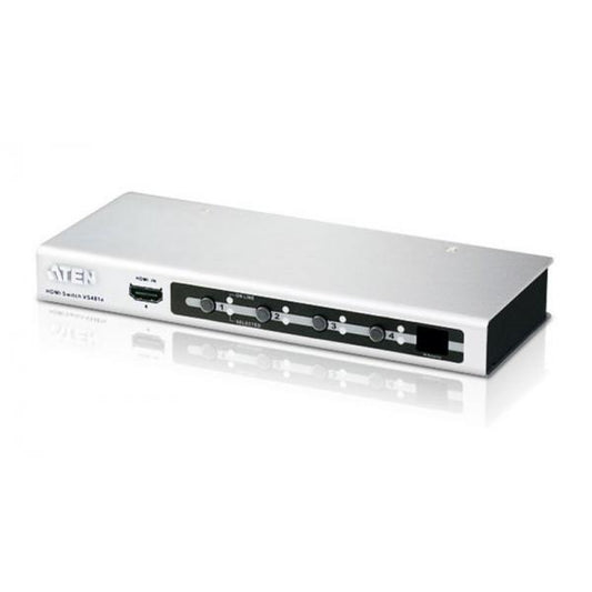 ATEN 4 Port HDMI Device Connections, 1.3B Certified, R.C. + HDMI Cable VS481A-AT-G [VS481A-AT-G]