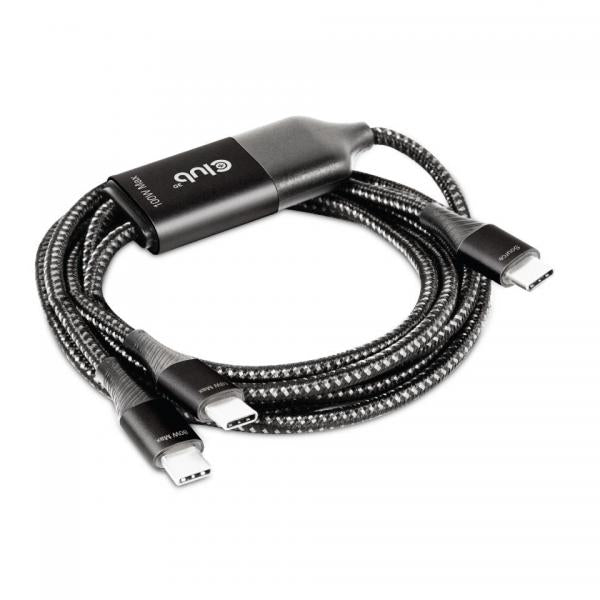 CLUB3D CAVO USB TYPE-C, Y charging to 2x USB Type-C max. 100W, 1.83m/6ft M/M [CAC-1527]