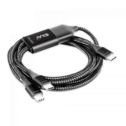 CLUB3D CAVO USB TYPE-C, Y charging to 2x USB Type-C max. 100W, 1.83m/6ft M/M [CAC-1527]