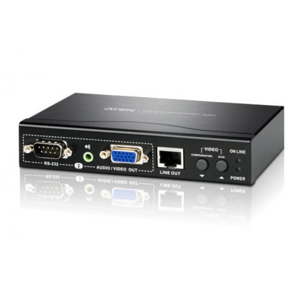 ATEN VGA over RJ45 Repeater + Audio + R.C. (2x VGA / 2x speaker + RS232) up to 150M / 1600 x 1200 VB552-AT-G [VB552-AT-G]