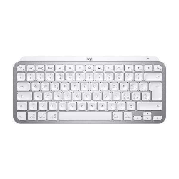 Logitech MX Keys Mini for Mac Wireless Keyboard, Minimal, Compact, Bluetooth, Backlit Keys, USB-C, Touch Typing, Compatible with Apple macOS, iPad OS, Metal [920-010522]