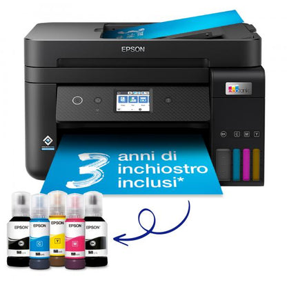 EPSON MULTIF. TINTA DE COLOR A4, ECOTANK ET-4800, 33PPM, ADF, DÚPLEX MANUAL, USB/LAN/WIFI, 4 EN 1 [C11CJ65402]