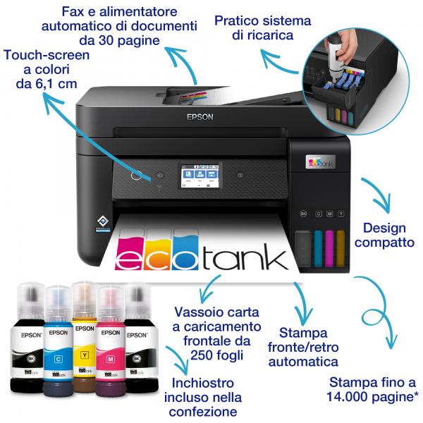 Epson EcoTank ET-4800 Inyección de tinta A4 5760 x 1440 DPI Wifi [C11CJ65402]