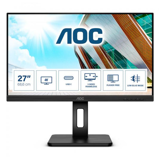 AOC MONITOR 27 LED TN 16:9 FHD 250 CDM 2MS PIVOT DVI/HD, MULTIMEDIALE [U27P2CA]