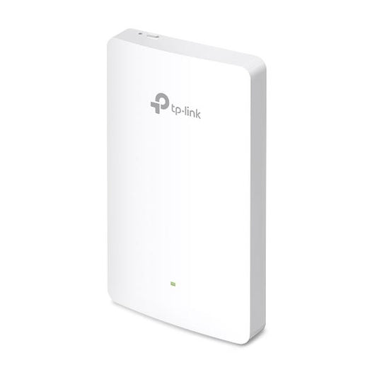 TP-Link - EAP615-Wall - Punto de acceso Wi-Fi 6 de doble banda con placa de pared AX1800, enlace ascendente: 1? Puerto Gigabit RJ45 - Enlace descendente: 3? Puerto Gigabit RJ45, 574Mbps a 2.4 GHz + 1201 Mbps a 5 GHz, Compatible con [EAP615-Wall] 