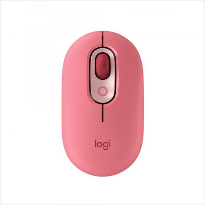 Logitech POP Mouse Wireless con Emoji personalizzabili, Tecnologia SilentTouch, Precisione e Velocità, Design Compatto, Bluetooth, USB, Multidispositivo, Compatibile OS - Heartbreaker [910-006548]