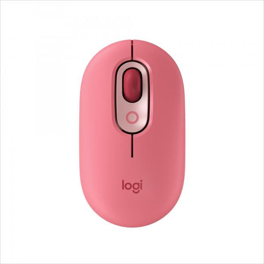 Logitech POP Wireless Mouse with Customizable Emojis, SilentTouch Technology, Precision and Speed, Compact Design, Bluetooth, USB, Multi-device, OS Compatible - Heartbreaker [910-006548]