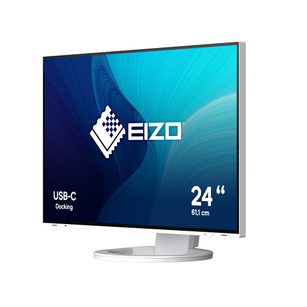 EIZO MONITOR 24,1 LED IPS 16:9 WUXGA 5MS 350 CDM, DP/HDMI, USB-C, PIVOT, MULTIMEDIALE, FLEXSCAN EV24 [EV2485-WT]