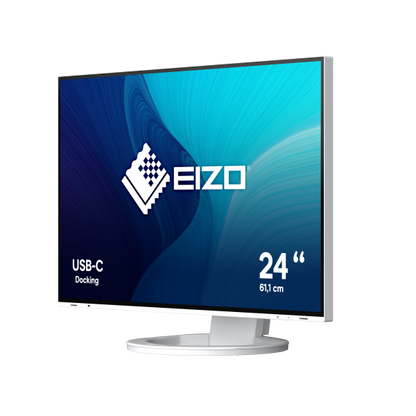 EIZO MONITOR 24,1 LED IPS 16:9 WUXGA 5MS 350 CDM, DP/HDMI, USB-C, PIVOT, MULTIMEDIALE, FLEXSCAN EV24 [EV2485-WT]