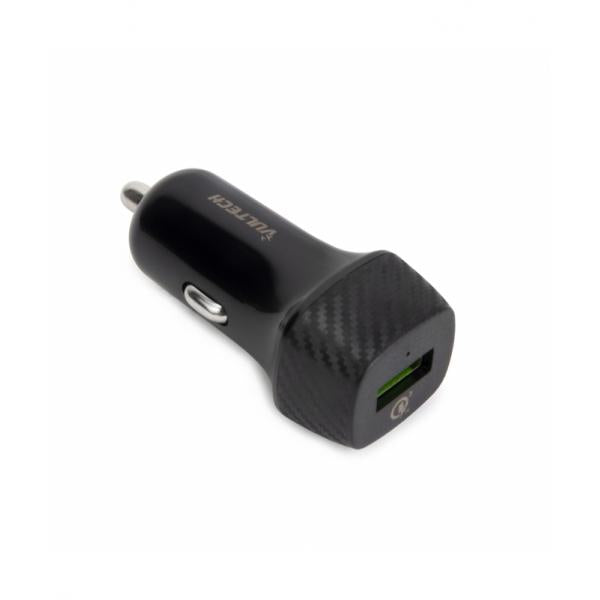 VULTECH CARICATORE DA AUTO CA-1Q CONon USB QUICKCHARGE 3.0 (Max 18W) [CA-1Q]