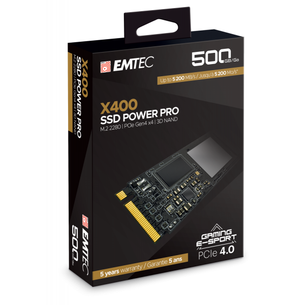 Emtec X400 M.2 500 GB PCI Express 4.0 3D NAND NVMe [ECSSD500GX400]