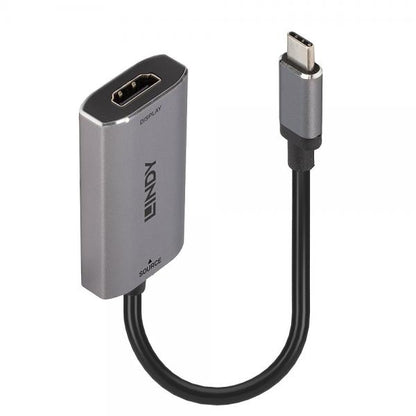 Lindy 43327 cavo e adattatore video 0,11 m USB tipo-C HDMI Nero, Grigio [LINDY43327]