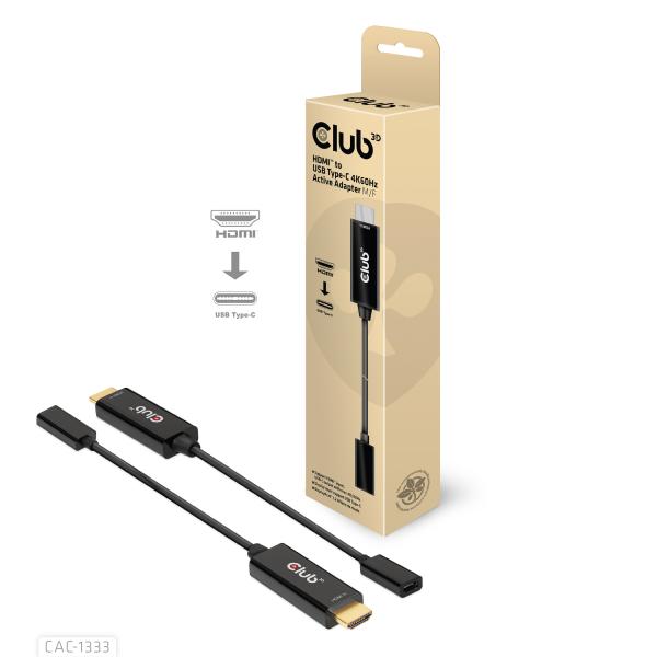 CLUB3D HDMI 2.0 TO USB C ADAPTER 4K 60HZ M/F [CAC-1333] 