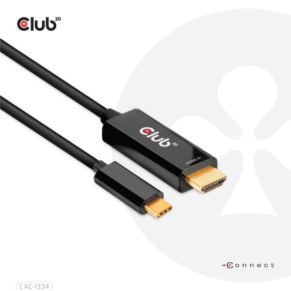 CLUB3D CAVO HDMI 2.0 TO USB C 4K 60HZ 1,8M/6FT M/M [CAC-1334]