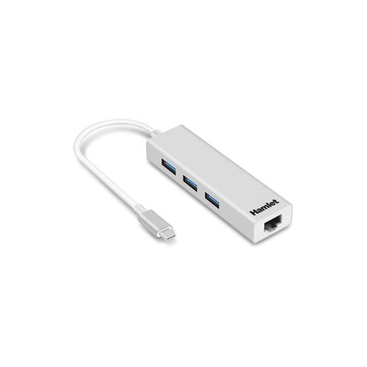 Hamlet XHUB331TCL Replicador de puertos y estación de acoplamiento para portátil USB 3.2 Gen 1 (3.1 Gen 1) Tipo-C Blanco [XHUB331TCL]