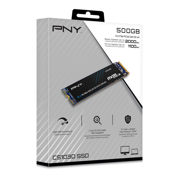 PNY CS1030 M.2 500 GB PCI Express 3.0 3D NAND NVMe [M280CS1030-500-RB]