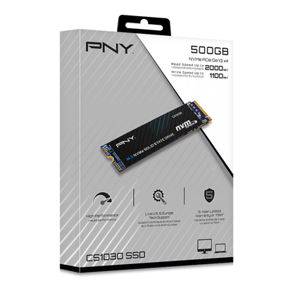 PNY CS1030 M.2 500 GB PCI Express 3.0 3D NAND NVMe [M280CS1030-500-RB]