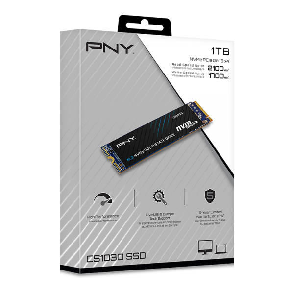 PNY CS1030 M.2 1000GB PCI Express 3.0 3D NAND NVMe [M280CS1030-1TB-RB] 