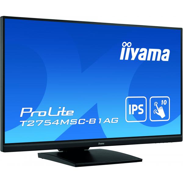 iiyama ProLite T2754MSC-B1AG touch screen monitor 68.6 cm (27") 1920 x 1080 pixels Multi-touch Multi user Black [T2754MSC-B1AG] 