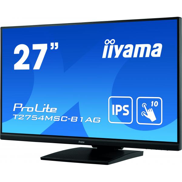 iiyama ProLite T2754MSC-B1AG monitor touch screen 68,6 cm (27") 1920 x 1080 Pixel Multi-touch Multi utente Nero [T2754MSC-B1AG]