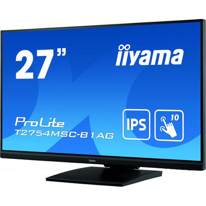 iiyama ProLite T2754MSC-B1AG touch screen monitor 68.6 cm (27") 1920 x 1080 pixels Multi-touch Multi user Black [T2754MSC-B1AG] 