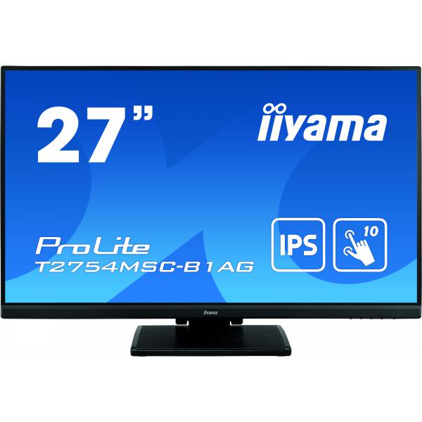 iiyama ProLite T2754MSC-B1AG touch screen monitor 68.6 cm (27") 1920 x 1080 pixels Multi-touch Multi user Black [T2754MSC-B1AG] 