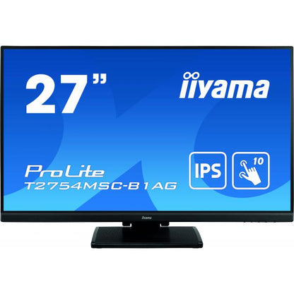 iiyama ProLite T2754MSC-B1AG touch screen monitor 68.6 cm (27") 1920 x 1080 pixels Multi-touch Multi user Black [T2754MSC-B1AG] 