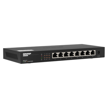 QNAP QSW-1108-8T switch di rete Non gestito 2.5G Ethernet (100/1000/2500) Nero [QSW-1108-8T]