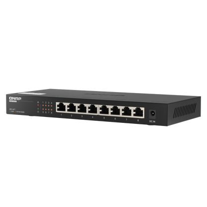 QNAP QSW-1108-8T switch di rete Non gestito 2.5G Ethernet (100/1000/2500) Nero [QSW-1108-8T]