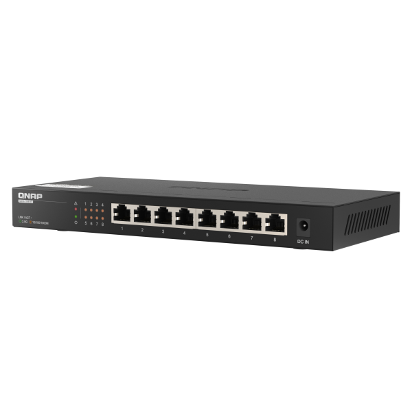 QNAP SWITCH QSW-1108-8T, 8 ports 2.5Gbps with RJ45, unmanaged switch (2.5G/1G/100M) QSW-1108-8T [QSW-1108-8T]