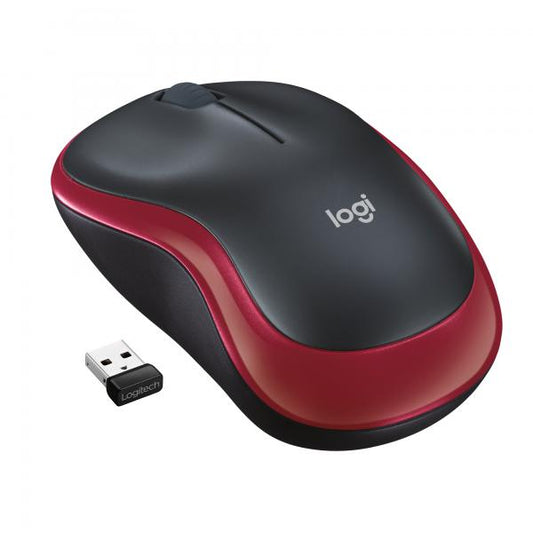 LOGITECH WIRELESS MOUSE M185 OPTICAL, USB, RED [910-002237]