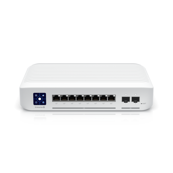 Ubiquiti - Enterprise-8-PoE-EU - UniFi Layer 3 switch with x8 2.5 GbE PoE+, x2 10 Gigabit SFP+ ports, 120W total PoE availability USW-Enterprise-8-PoE-EU [USW-Enterprise-8-PoE-EU]