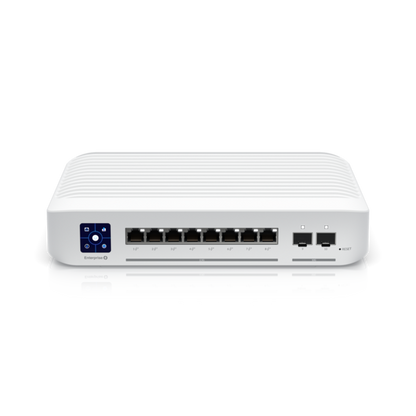 Ubiquiti - Enterprise-8-PoE-EU - UniFi Layer 3 switch with x8 2.5 GbE PoE+, x2 10 Gigabit SFP+ ports, 120W total PoE availability USW-Enterprise-8-PoE-EU [USW-Enterprise-8-PoE-EU]