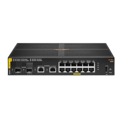 Hpe Aruba 6000 12G CL4 2SFP 139W Switch 12x10/100/1000(PoE+) 2xGigabit SFP 2x1000Base-T [R8N89A#ABB]