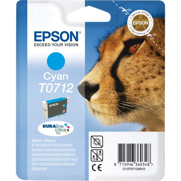 EPSON CART CIANO STYLUS DX4000/4050/D92/D120/SX1-2-4/ST.OFF [C13T07124012]