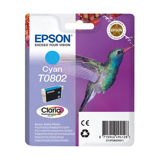EPSON CART CIANO STYLUS R265/285/360/RX560/585/685 [C13T08024011]