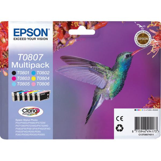 EPSON CART INK MULTIPACK T080, 6 COLORI [C13T08074011]