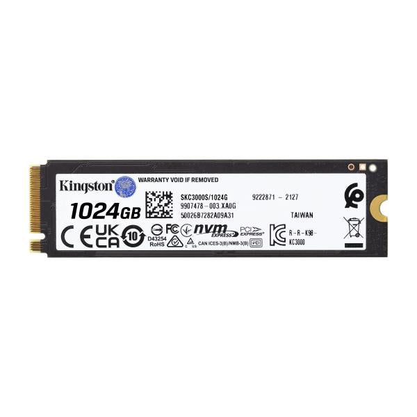 SSD INTERNO KINGSTON KC3000 1TB M.2 PCIE R/WR/W 7000/6000 [SKC3000S/1024G]