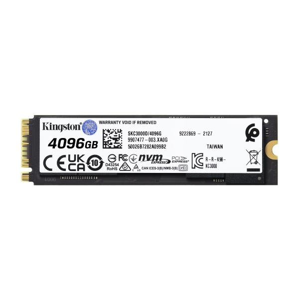 KINGSTON SSD INTERNO KC3000 4TB M.2 2280 PCIE 4.0 R/W 7000/7000 MB/S [SKC3000D/4096G]