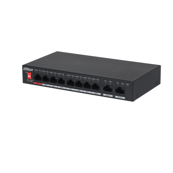 Dahua - PFS3010-8ET-96-V2 - Switch unmanaged 10 porte (8 PoE 96 W) PFS3010-8ET-96-V2 [PFS3010-8ET-96-V2]