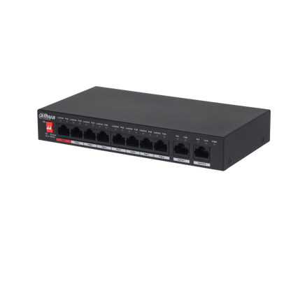 Dahua - PFS3010-8ET-96-V2 - Switch unmanaged 10 porte (8 PoE 96 W) PFS3010-8ET-96-V2 [PFS3010-8ET-96-V2]